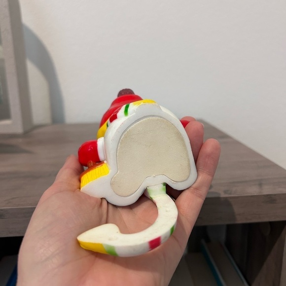 VTG Christmas Stocking Holder Hanger Snowman Future 1985 Resin Shelf Sitter 2 - Picture 8 of 11